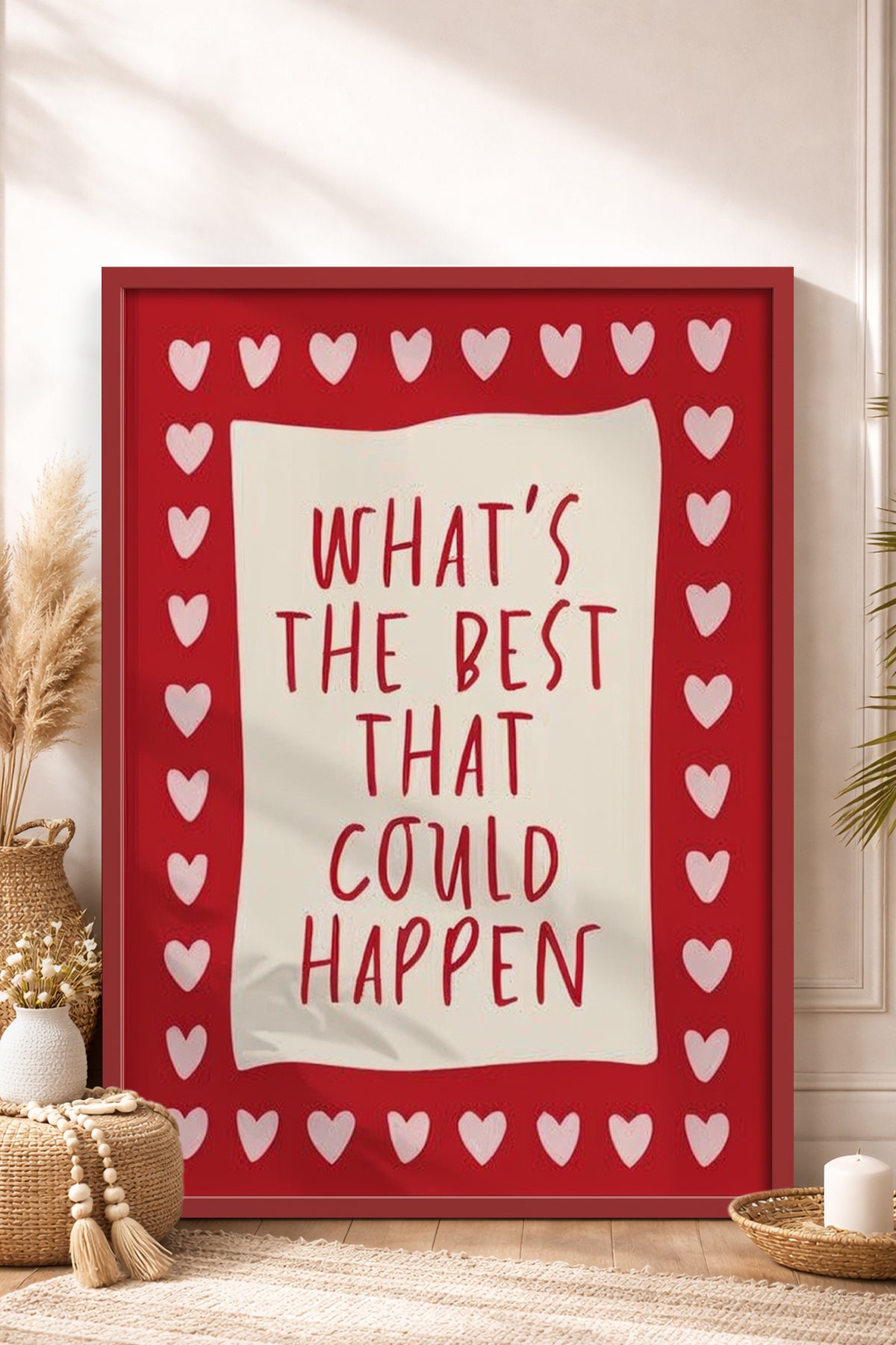 HOMEPACK Ahşap Çerçeveli Tablo Çerçeveli Poster Sanatsal Modern Duvar Dekoru BEK-8347