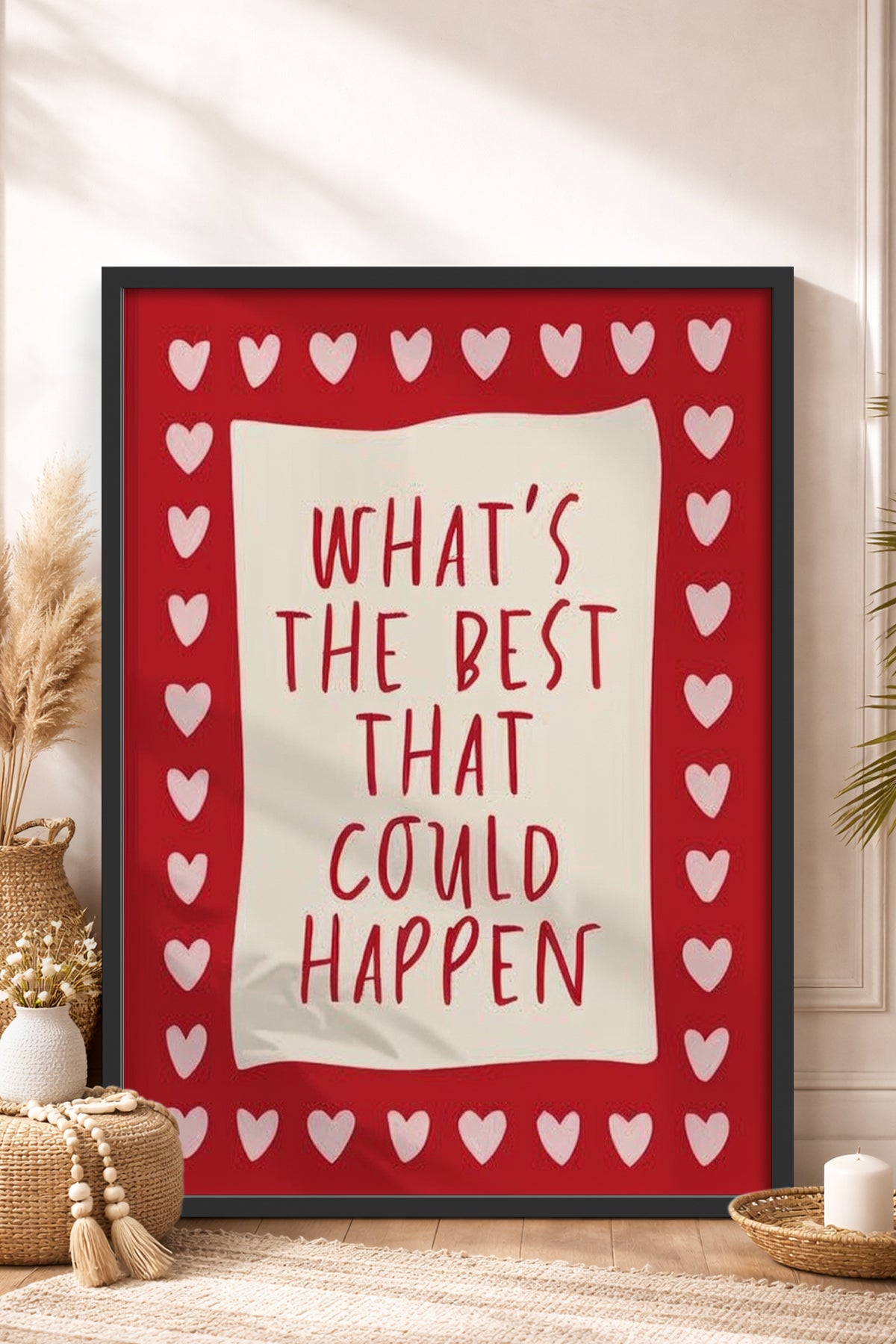 HOMEPACK Ahşap Çerçeveli Tablo Çerçeveli Poster Sanatsal Modern Duvar Dekoru BEK-8347
