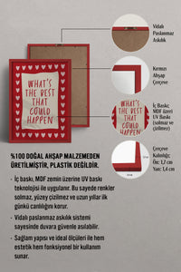 HOMEPACK Ahşap Çerçeveli Tablo Çerçeveli Poster Sanatsal Modern Duvar Dekoru BEK-8347