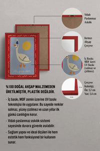 HOMEPACK Ahşap Çerçeveli Tablo Çerçeveli Poster Sanatsal Modern Duvar Dekoru BEK-8349