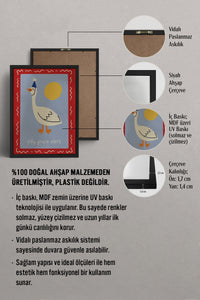 HOMEPACK Ahşap Çerçeveli Tablo Çerçeveli Poster Sanatsal Modern Duvar Dekoru BEK-8349