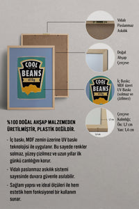 HOMEPACK Ahşap Çerçeveli Tablo Çerçeveli Poster Sanatsal Modern Duvar Dekoru BEK-8351