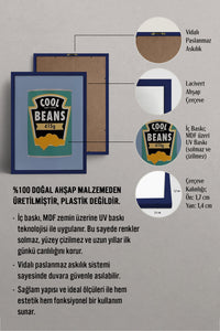 HOMEPACK Ahşap Çerçeveli Tablo Çerçeveli Poster Sanatsal Modern Duvar Dekoru BEK-8351