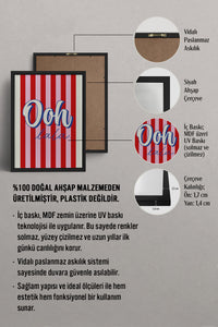 HOMEPACK Ahşap Çerçeveli Tablo Çerçeveli Poster Sanatsal Modern Duvar Dekoru BEK-8352