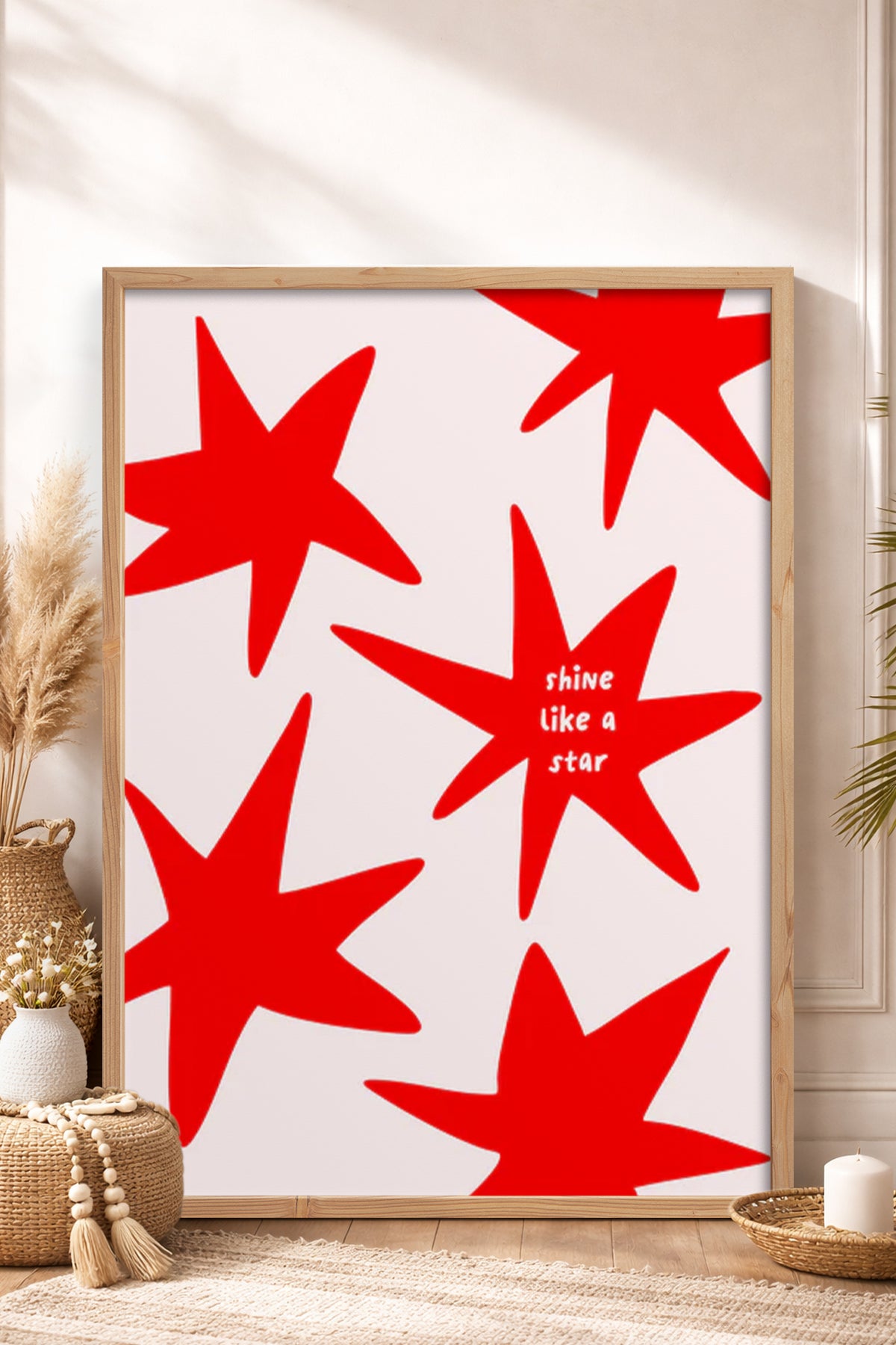 HOMEPACK Ahşap Çerçeveli Tablo Çerçeveli Poster Sanatsal Modern Duvar Dekoru BEK-8353