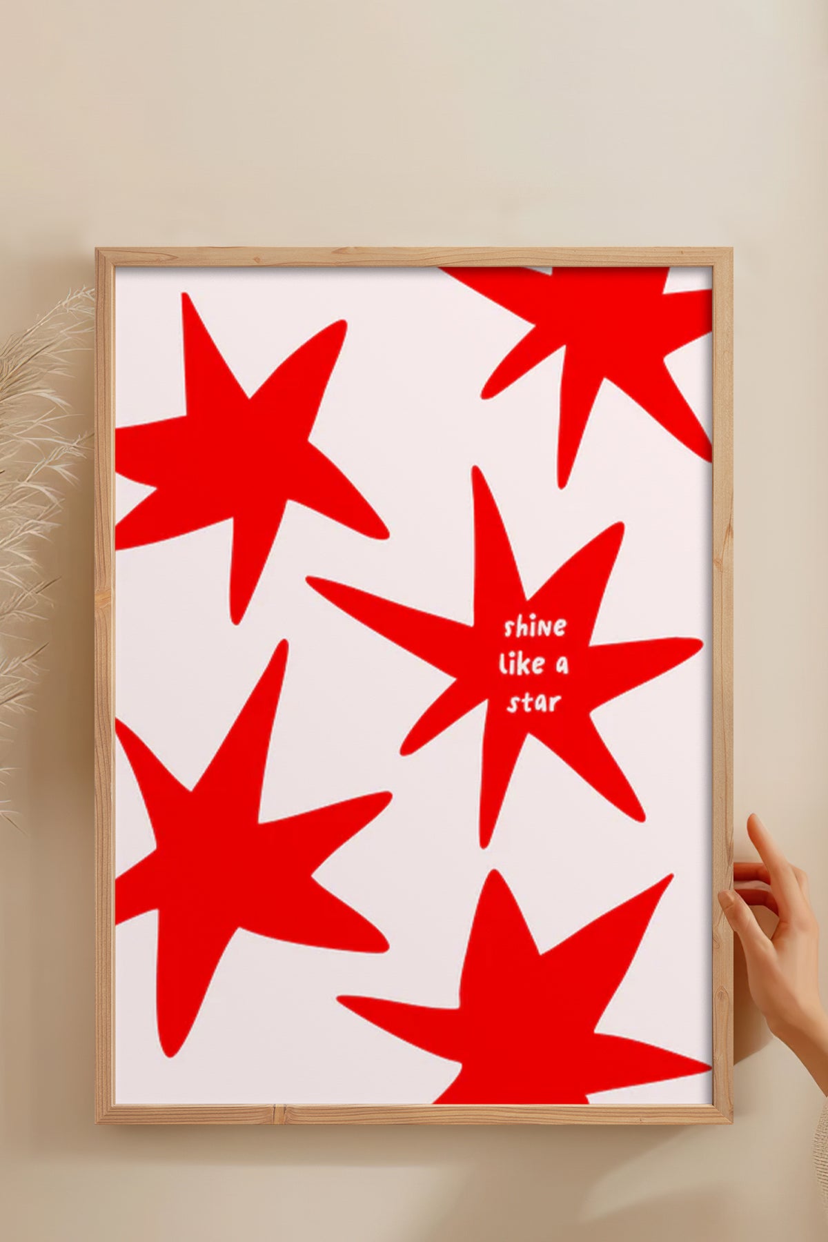 HOMEPACK Ahşap Çerçeveli Tablo Çerçeveli Poster Sanatsal Modern Duvar Dekoru BEK-8353