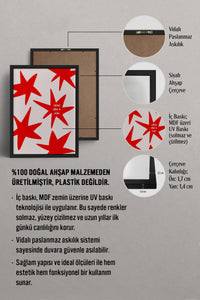 HOMEPACK Ahşap Çerçeveli Tablo Çerçeveli Poster Sanatsal Modern Duvar Dekoru BEK-8353