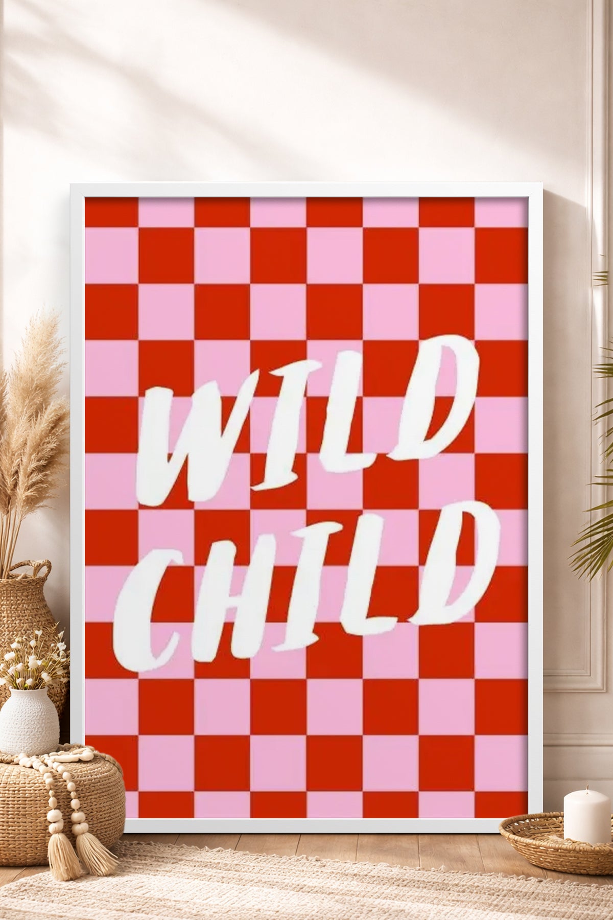 HOMEPACK Ahşap Çerçeveli Tablo Çerçeveli Poster Sanatsal Modern Duvar Dekoru BEK-8354