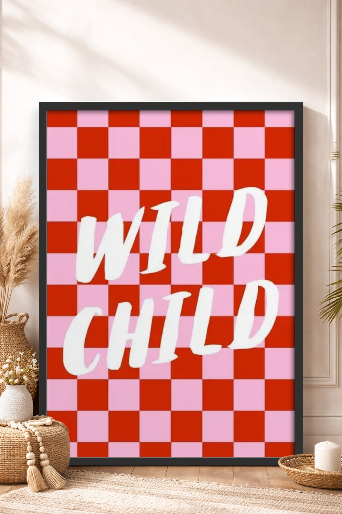 HOMEPACK Ahşap Çerçeveli Tablo Çerçeveli Poster Sanatsal Modern Duvar Dekoru BEK-8354