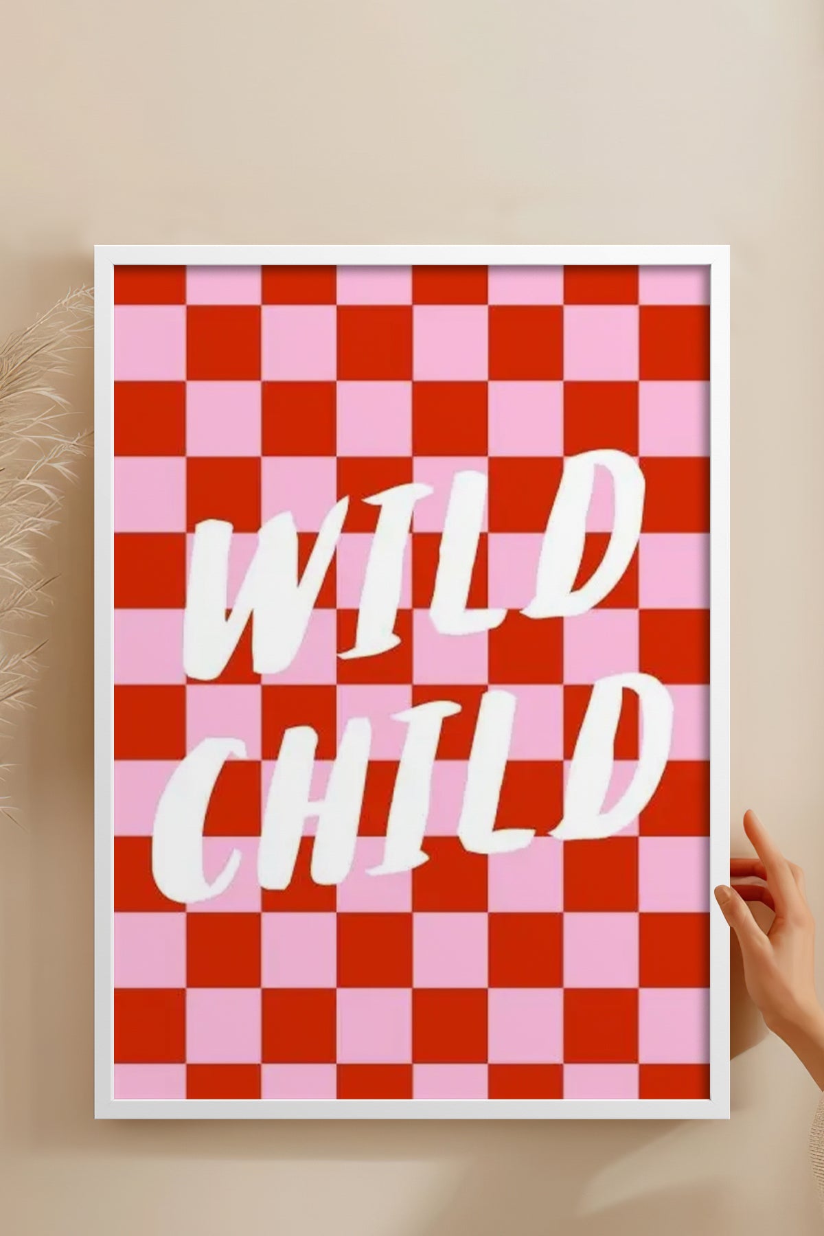 HOMEPACK Ahşap Çerçeveli Tablo Çerçeveli Poster Sanatsal Modern Duvar Dekoru BEK-8354