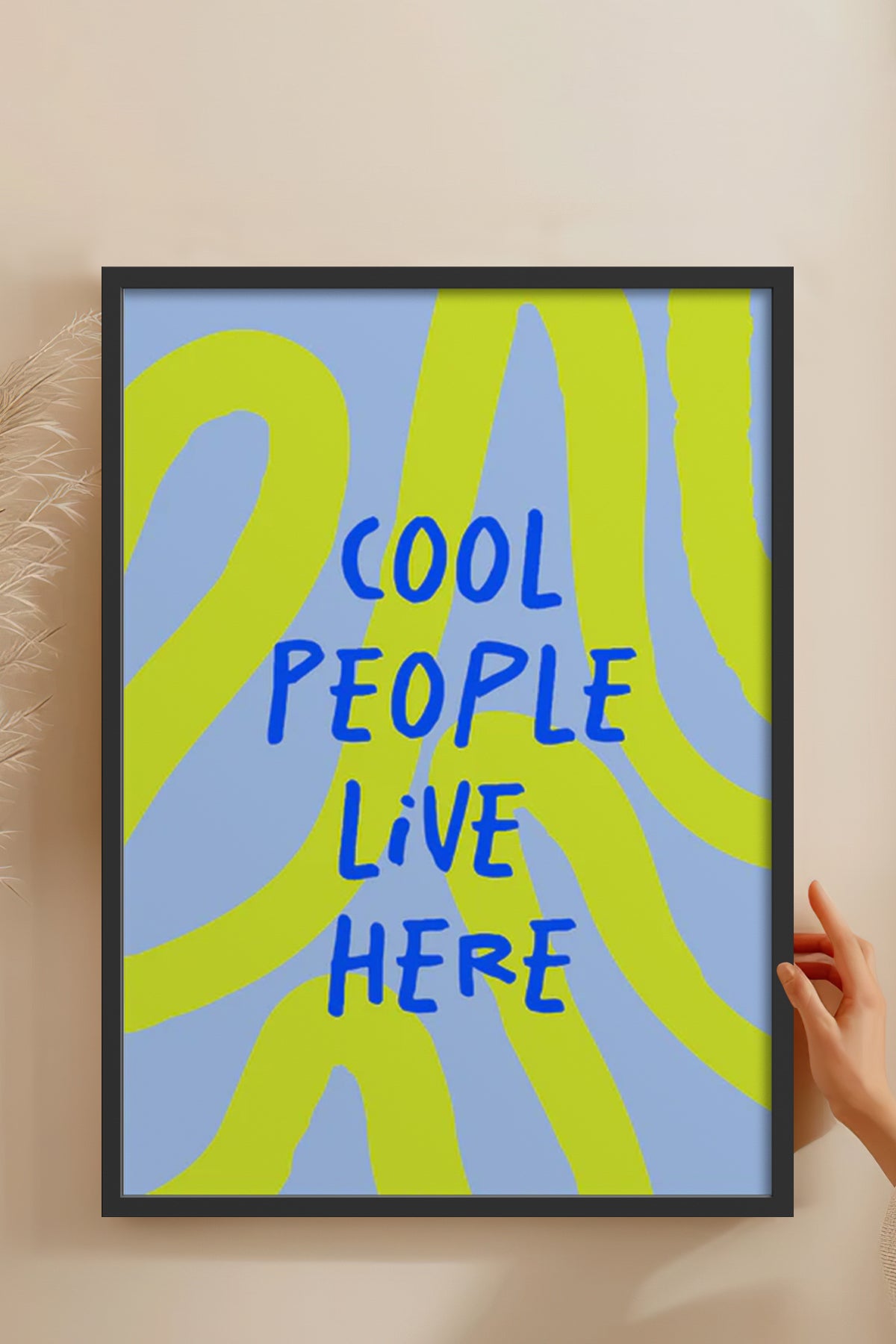 HOMEPACK Ahşap Çerçeveli Tablo Çerçeveli Poster Sanatsal Modern Duvar Dekoru BEK-8355