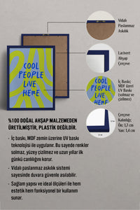 HOMEPACK Ahşap Çerçeveli Tablo Çerçeveli Poster Sanatsal Modern Duvar Dekoru BEK-8355