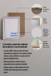HOMEPACK Ahşap Çerçeveli Tablo Çerçeveli Poster Sanatsal Modern Duvar Dekoru BEK-8357