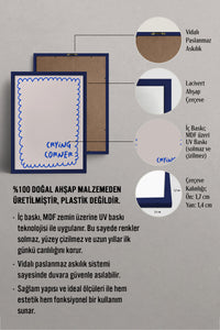 HOMEPACK Ahşap Çerçeveli Tablo Çerçeveli Poster Sanatsal Modern Duvar Dekoru BEK-8357