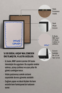 HOMEPACK Ahşap Çerçeveli Tablo Çerçeveli Poster Sanatsal Modern Duvar Dekoru BEK-8357
