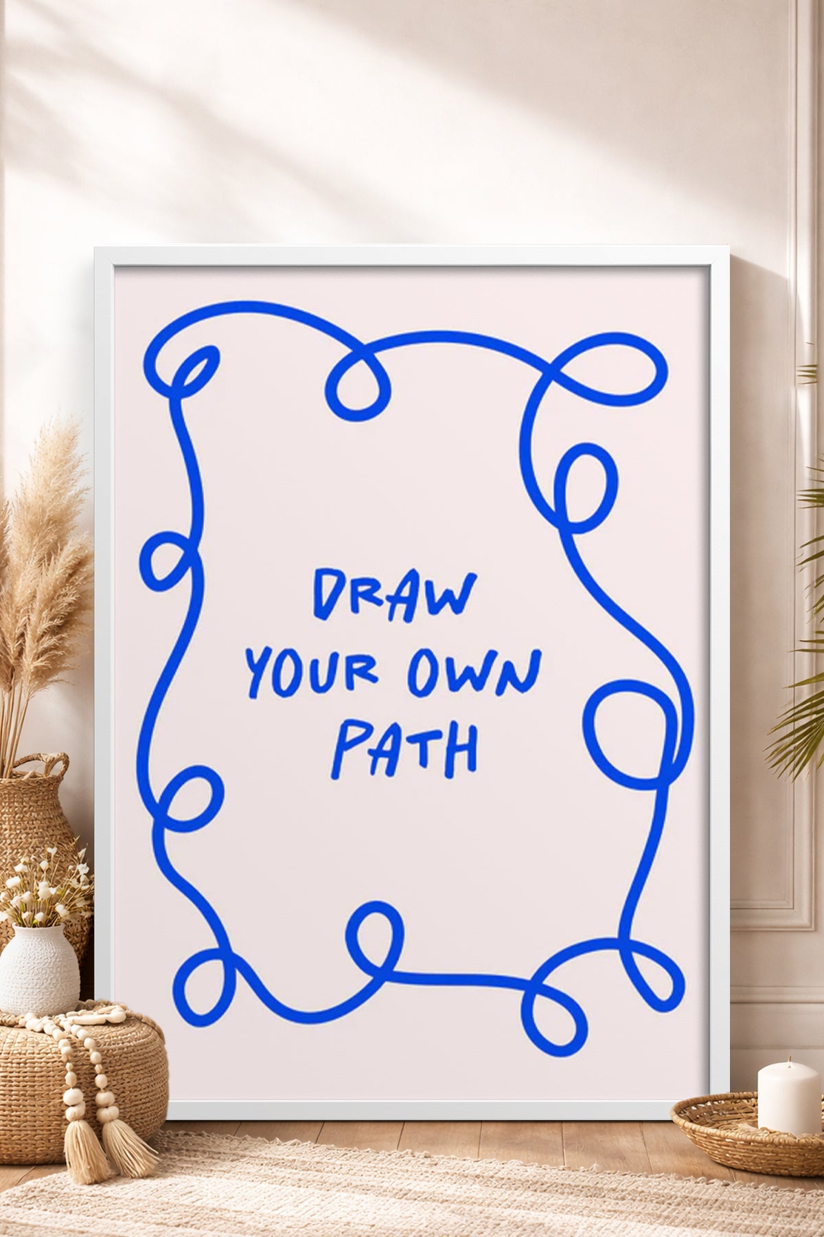 HOMEPACK Ahşap Çerçeveli Tablo Çerçeveli Poster Sanatsal Modern Duvar Dekoru BEK-8358