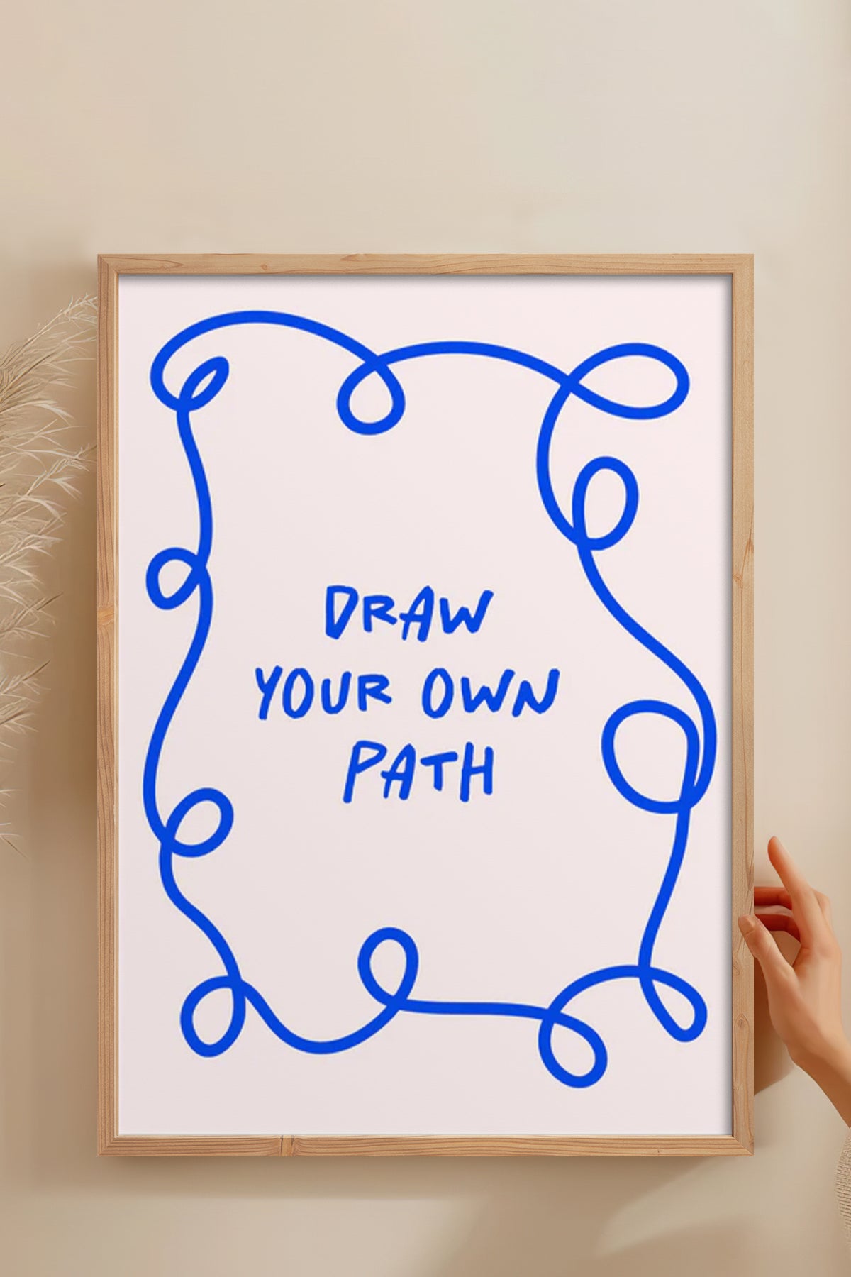 HOMEPACK Ahşap Çerçeveli Tablo Çerçeveli Poster Sanatsal Modern Duvar Dekoru BEK-8358