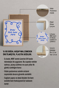 HOMEPACK Ahşap Çerçeveli Tablo Çerçeveli Poster Sanatsal Modern Duvar Dekoru BEK-8358