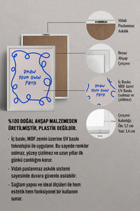 HOMEPACK Ahşap Çerçeveli Tablo Çerçeveli Poster Sanatsal Modern Duvar Dekoru BEK-8358