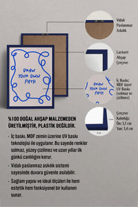 HOMEPACK Ahşap Çerçeveli Tablo Çerçeveli Poster Sanatsal Modern Duvar Dekoru BEK-8358