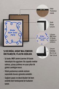 HOMEPACK Ahşap Çerçeveli Tablo Çerçeveli Poster Sanatsal Modern Duvar Dekoru BEK-8358