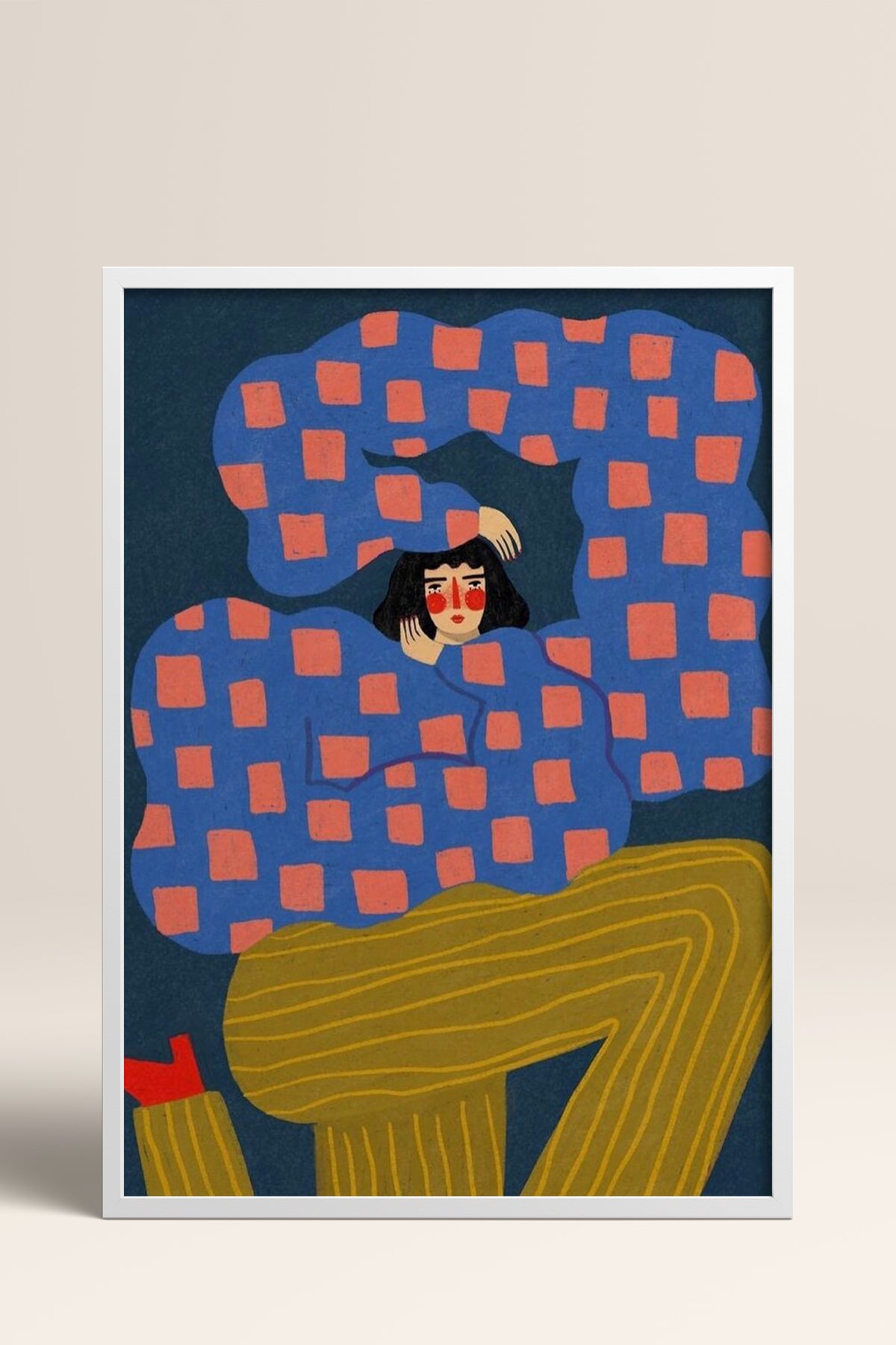 HOMEPACK Ahşap Çerçeveli Tablo Çerçeveli Poster Sanatsal Modern Duvar Dekoru BEK-8359