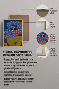 HOMEPACK Ahşap Çerçeveli Tablo Çerçeveli Poster Sanatsal Modern Duvar Dekoru BEK-8359