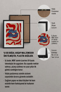 HOMEPACK Ahşap Çerçeveli Tablo Çerçeveli Poster Sanatsal Modern Duvar Dekoru BEK-8360