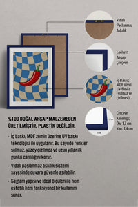 HOMEPACK Ahşap Çerçeveli Tablo Çerçeveli Poster Sanatsal Modern Duvar Dekoru BEK-8361