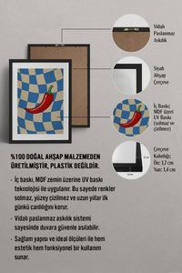 HOMEPACK Ahşap Çerçeveli Tablo Çerçeveli Poster Sanatsal Modern Duvar Dekoru BEK-8361