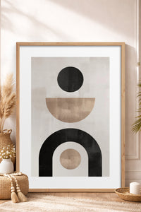 HOMEPACK Ahşap Çerçeveli Tablo Çerçeveli Poster Sanatsal Modern Duvar Dekoru BEK-8363