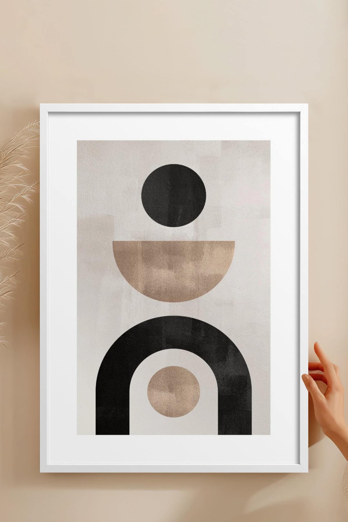 HOMEPACK Ahşap Çerçeveli Tablo Çerçeveli Poster Sanatsal Modern Duvar Dekoru BEK-8363