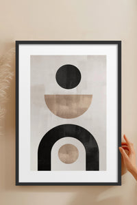 HOMEPACK Ahşap Çerçeveli Tablo Çerçeveli Poster Sanatsal Modern Duvar Dekoru BEK-8363