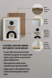 HOMEPACK Ahşap Çerçeveli Tablo Çerçeveli Poster Sanatsal Modern Duvar Dekoru BEK-8363