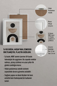 HOMEPACK Ahşap Çerçeveli Tablo Çerçeveli Poster Sanatsal Modern Duvar Dekoru BEK-8363