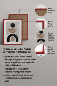 HOMEPACK Ahşap Çerçeveli Tablo Çerçeveli Poster Sanatsal Modern Duvar Dekoru BEK-8363