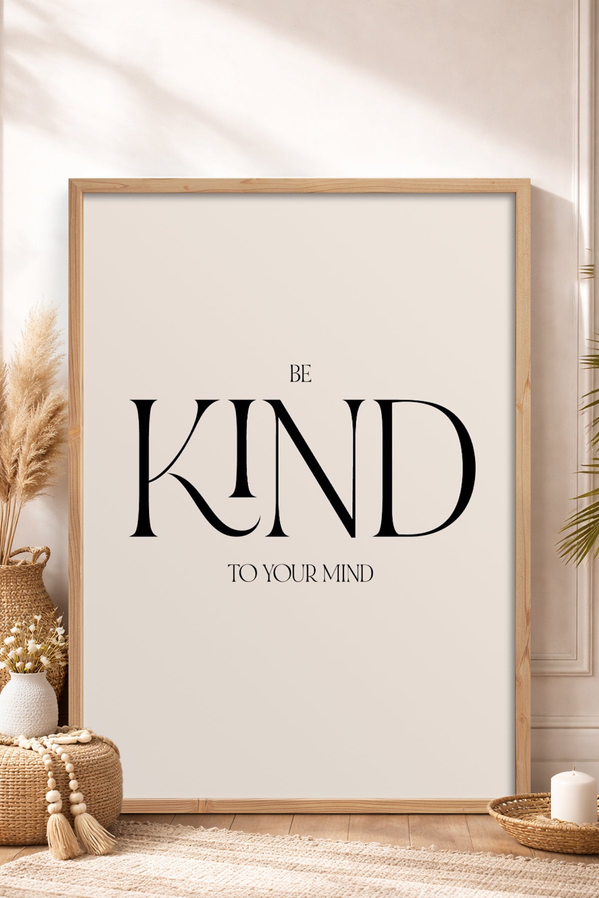 HOMEPACK Ahşap Çerçeveli Tablo Çerçeveli Poster Sanatsal Modern Duvar Dekoru BEK-8364