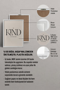 HOMEPACK Ahşap Çerçeveli Tablo Çerçeveli Poster Sanatsal Modern Duvar Dekoru BEK-8364