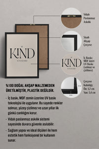 HOMEPACK Ahşap Çerçeveli Tablo Çerçeveli Poster Sanatsal Modern Duvar Dekoru BEK-8364
