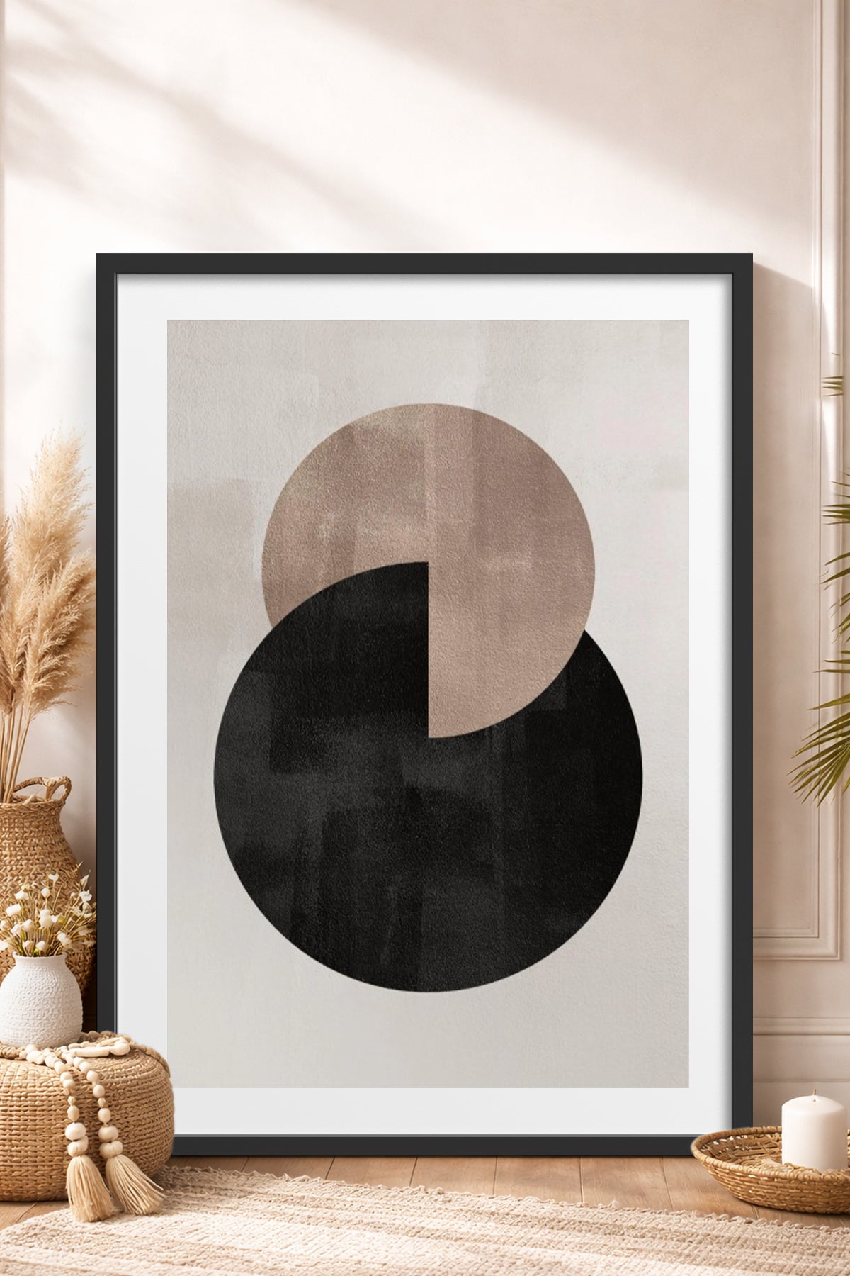 HOMEPACK Ahşap Çerçeveli Tablo Çerçeveli Poster Sanatsal Modern Duvar Dekoru BEK-8365