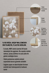 HOMEPACK Ahşap Çerçeveli Tablo Çerçeveli Poster Sanatsal Modern Duvar Dekoru BEK-8366