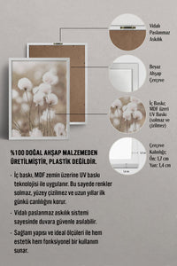 HOMEPACK Ahşap Çerçeveli Tablo Çerçeveli Poster Sanatsal Modern Duvar Dekoru BEK-8366