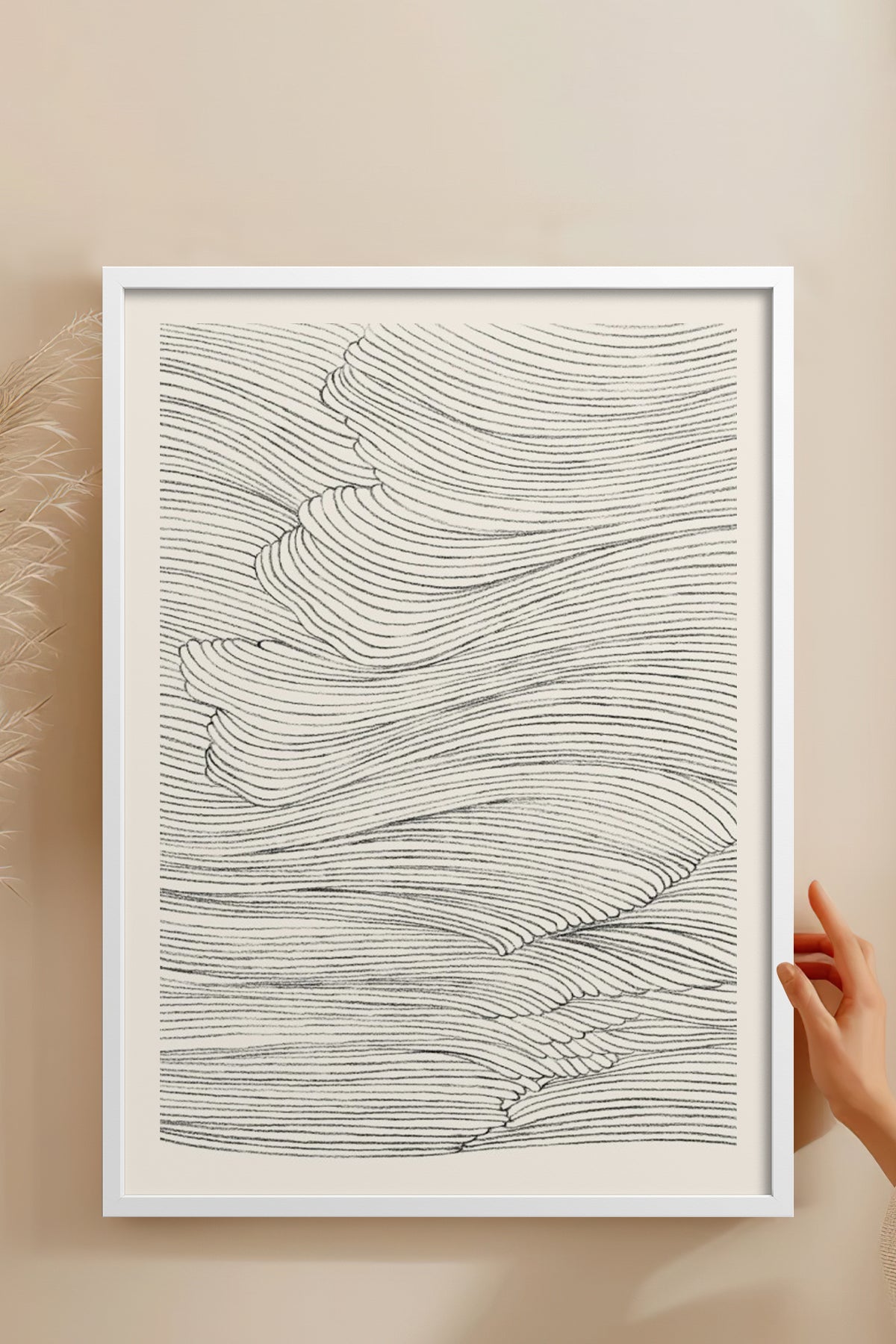 HOMEPACK Ahşap Çerçeveli Tablo Çerçeveli Poster Sanatsal Modern Duvar Dekoru BEK-8367