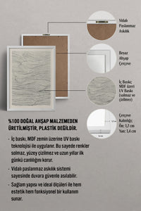HOMEPACK Ahşap Çerçeveli Tablo Çerçeveli Poster Sanatsal Modern Duvar Dekoru BEK-8367