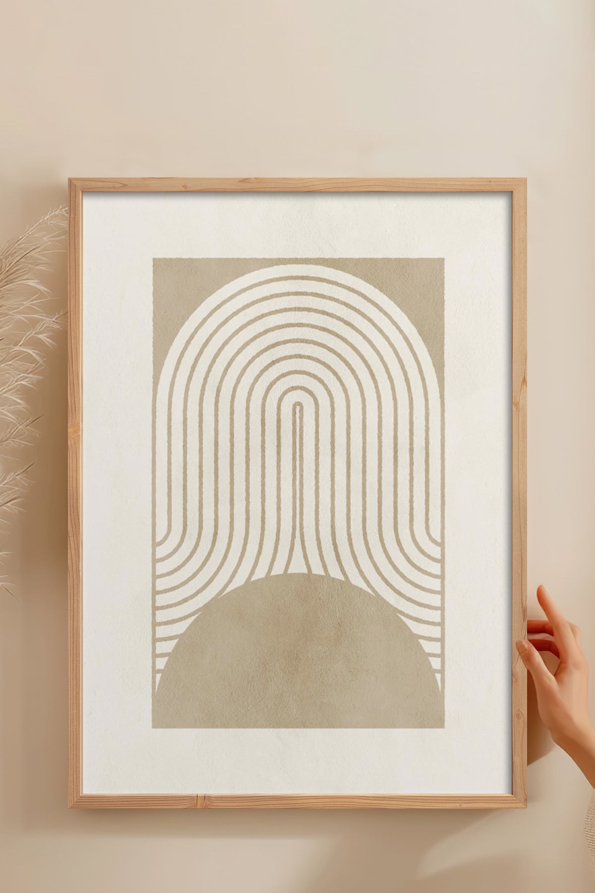 HOMEPACK Ahşap Çerçeveli Tablo Çerçeveli Poster Sanatsal Modern Duvar Dekoru BEK-8368