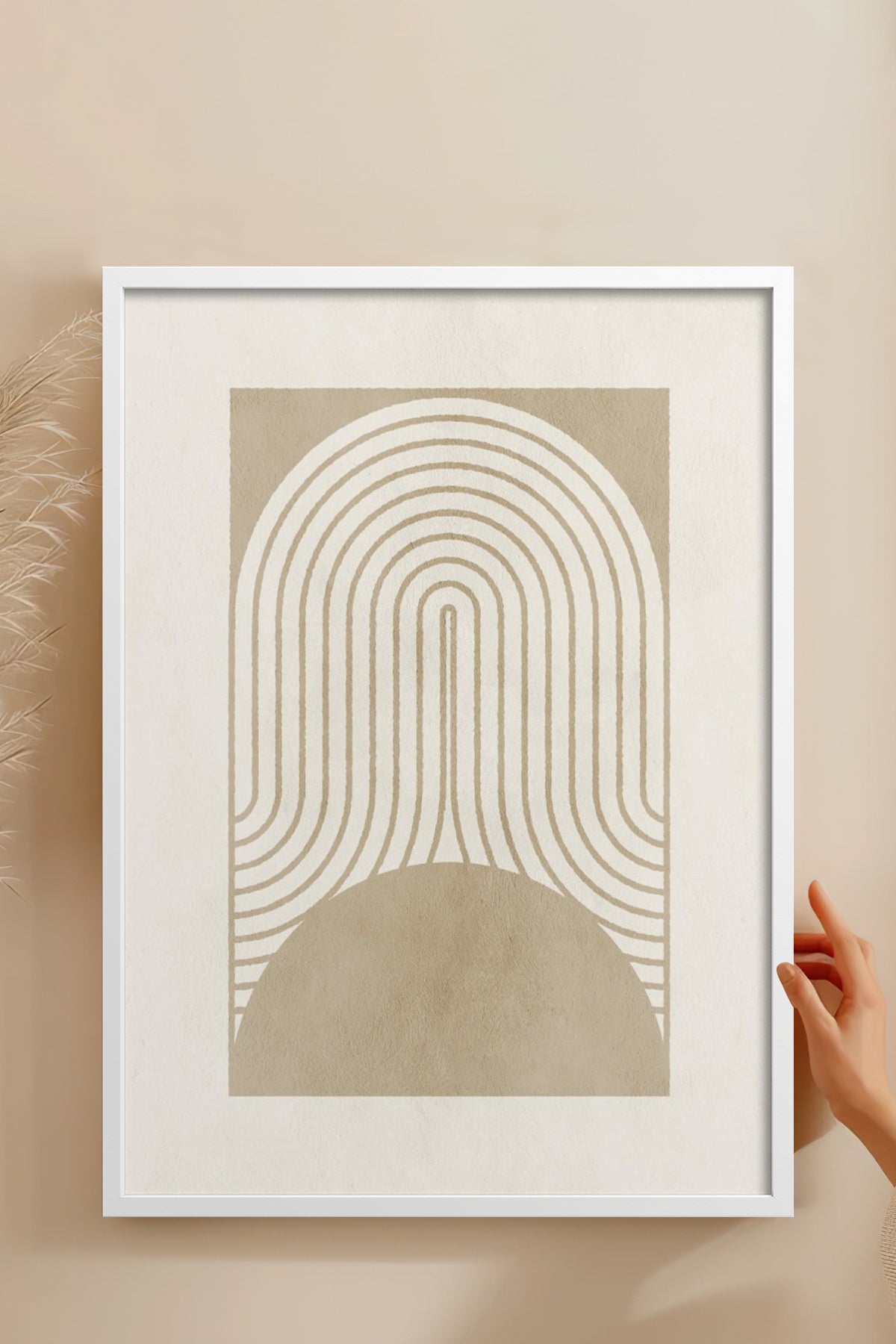 HOMEPACK Ahşap Çerçeveli Tablo Çerçeveli Poster Sanatsal Modern Duvar Dekoru BEK-8368