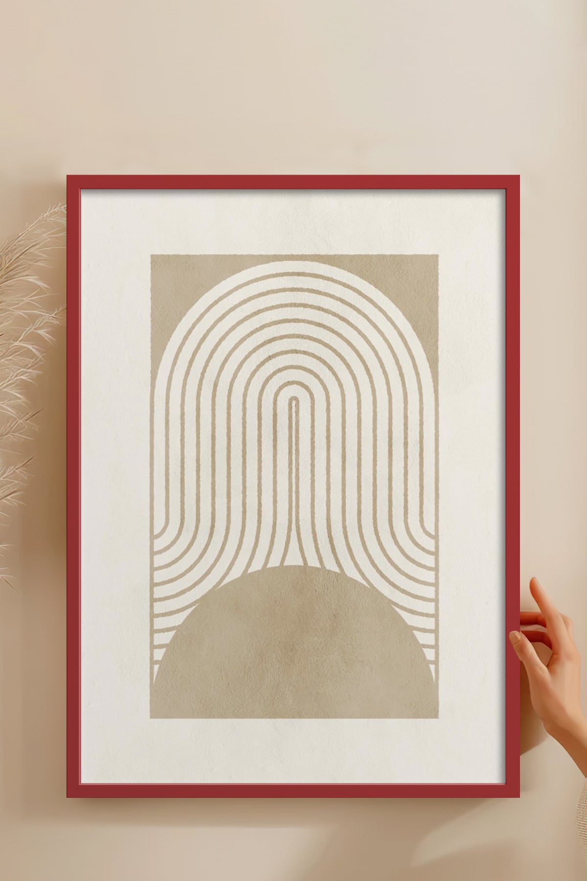 HOMEPACK Ahşap Çerçeveli Tablo Çerçeveli Poster Sanatsal Modern Duvar Dekoru BEK-8368