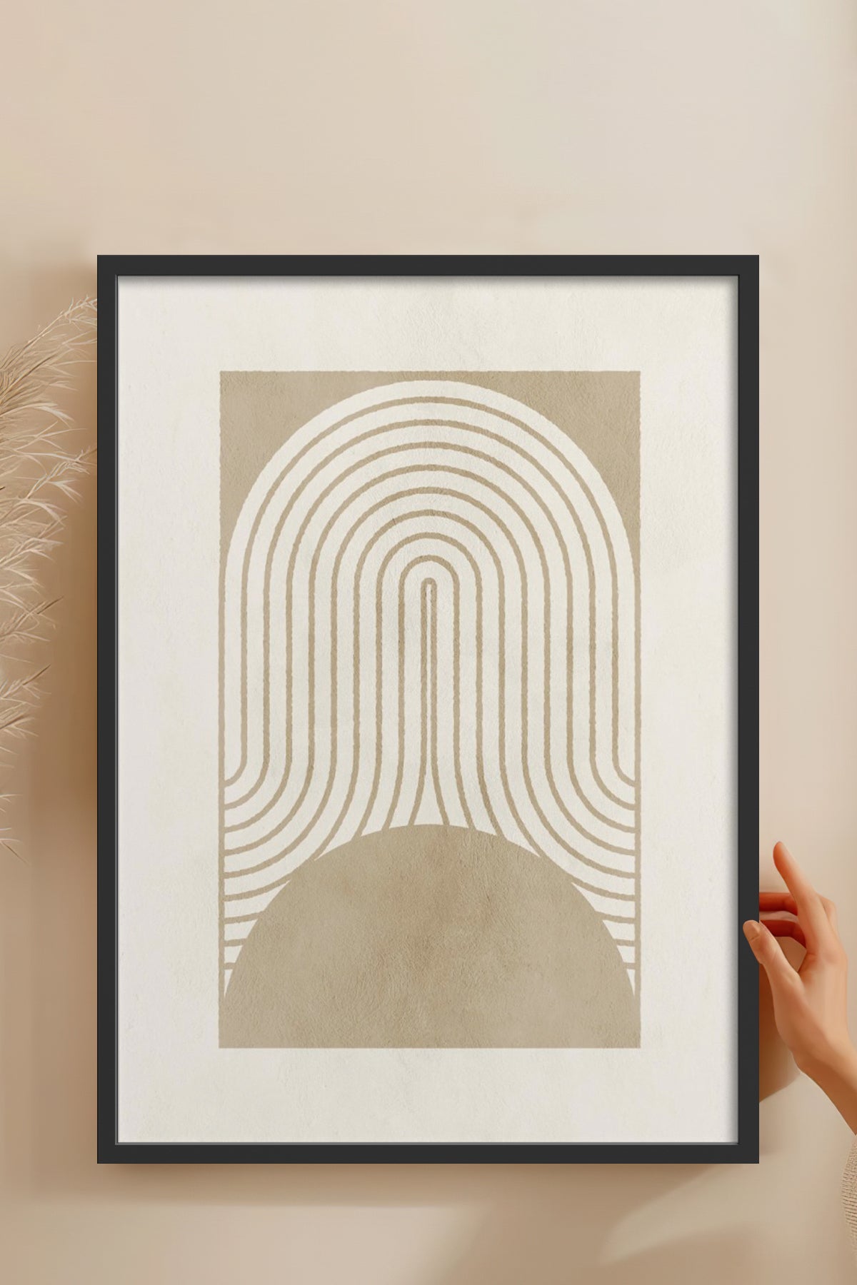 HOMEPACK Ahşap Çerçeveli Tablo Çerçeveli Poster Sanatsal Modern Duvar Dekoru BEK-8368