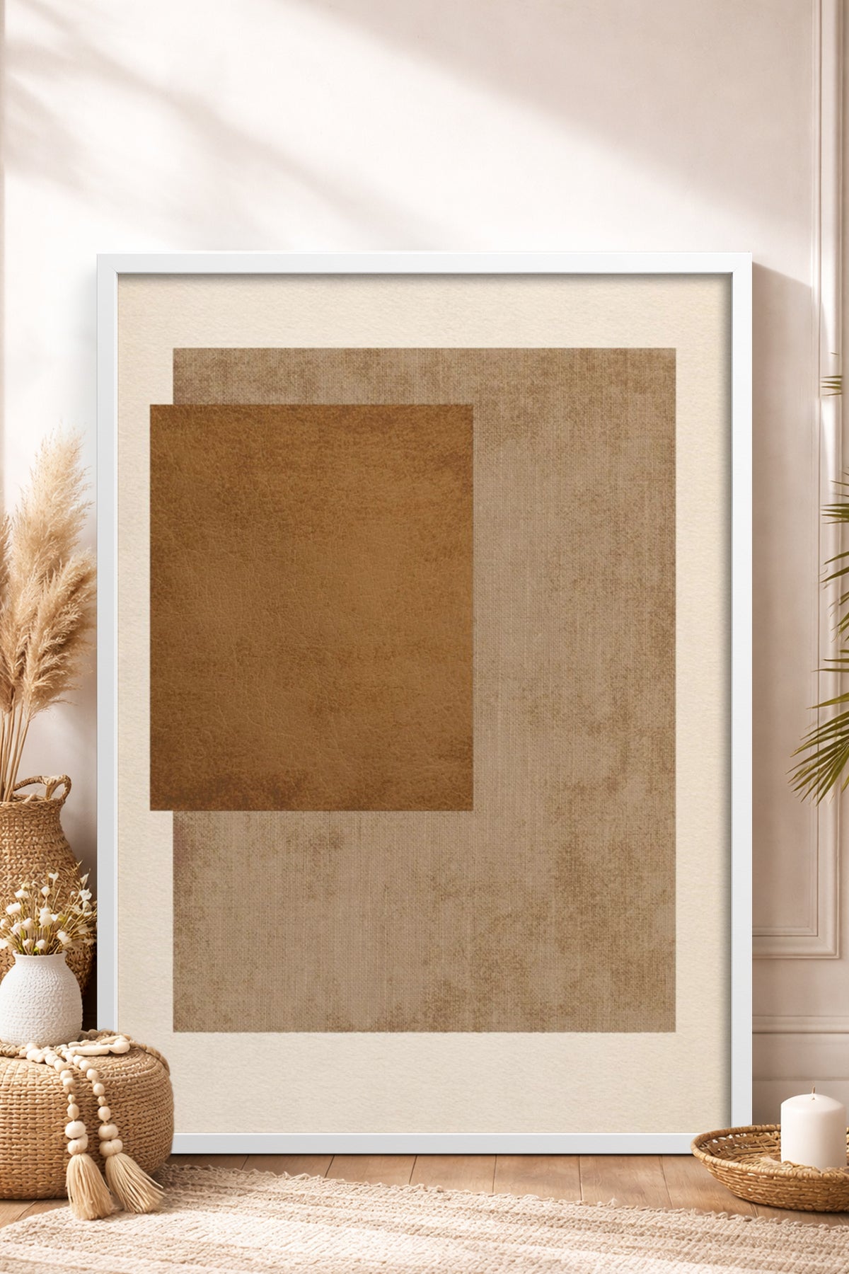 HOMEPACK Ahşap Çerçeveli Tablo Çerçeveli Poster Sanatsal Modern Duvar Dekoru BEK-8369