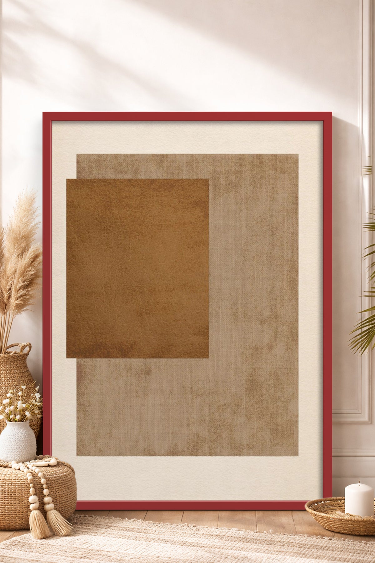 HOMEPACK Ahşap Çerçeveli Tablo Çerçeveli Poster Sanatsal Modern Duvar Dekoru BEK-8369